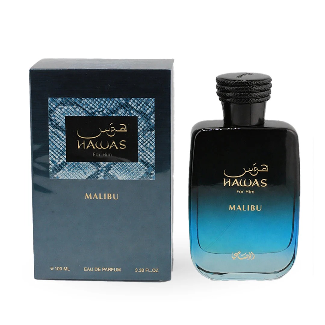 Rasasi Hawas Malibu For Him ED - Perfume Fragrance Blue ulasan dan harga