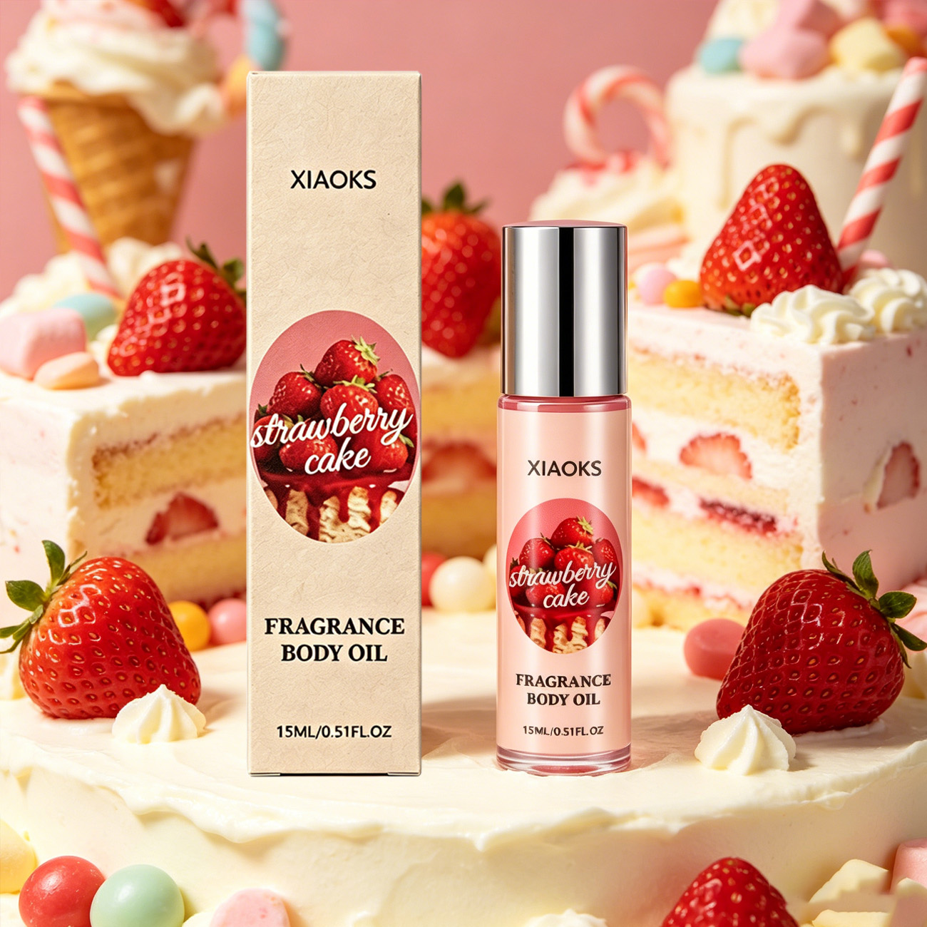 1 Bottle of Strawberry Cake Sw - Perfume Smell Fragrance ulasan dan harga