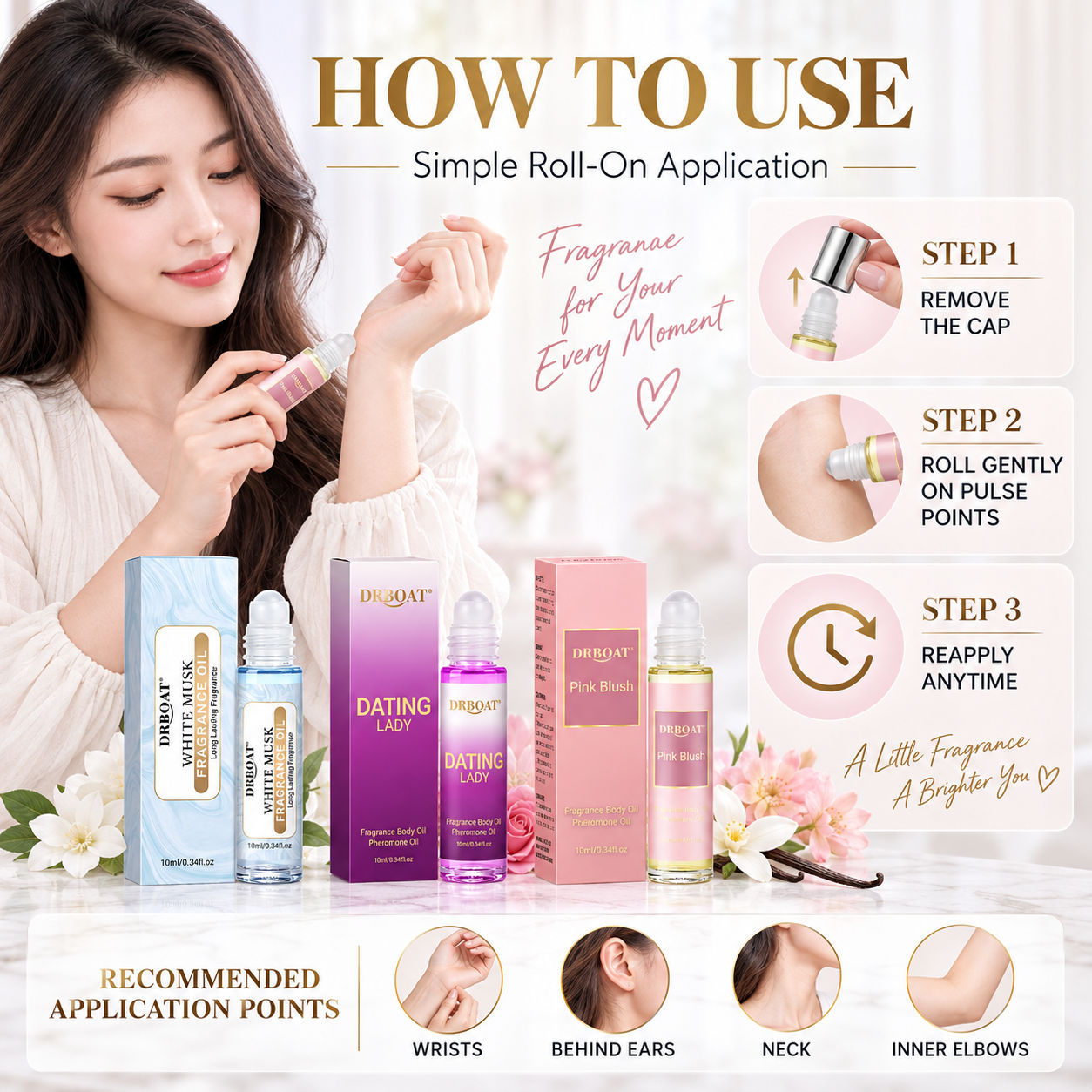 10ML Women Roll-On Oil Perfume - Fragrance-Oils Perfume ulasan dan harga