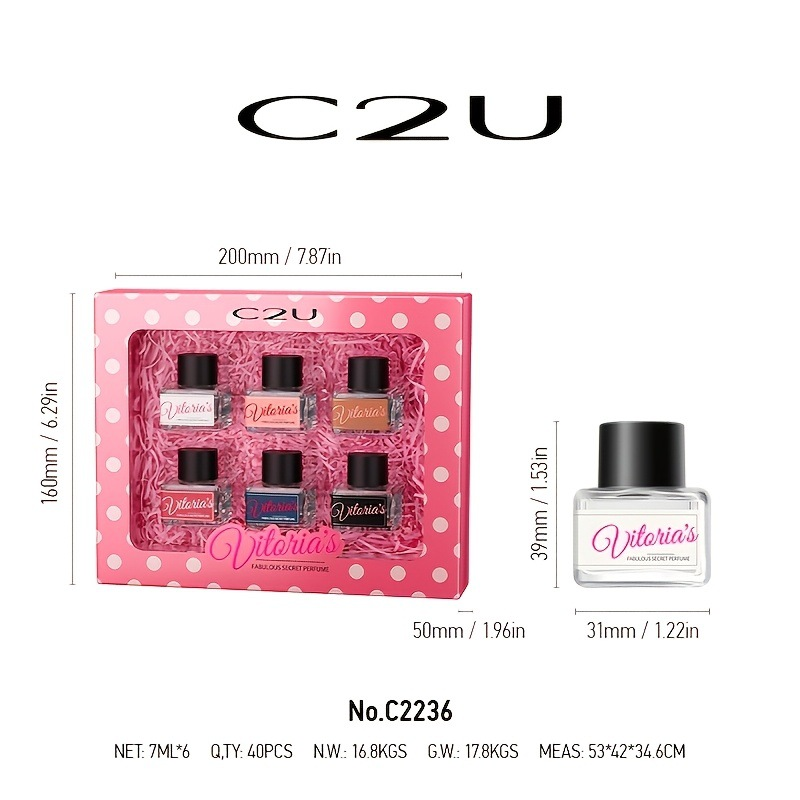 C2U 7ml*6 Bottles Feminine Int - Perfume And Fragrance Difference ulasan dan harga